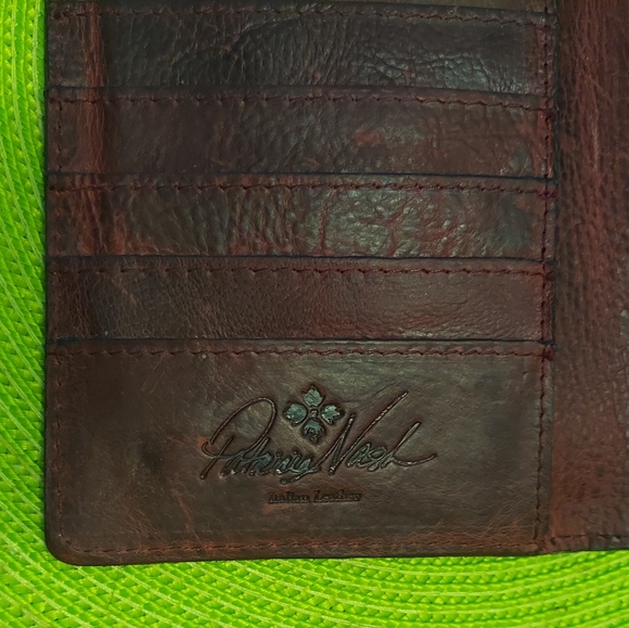 Authentic Patricia Nash Beaumont Leather Colli Clutch Wallet Burgundy - Picture 9 of 11